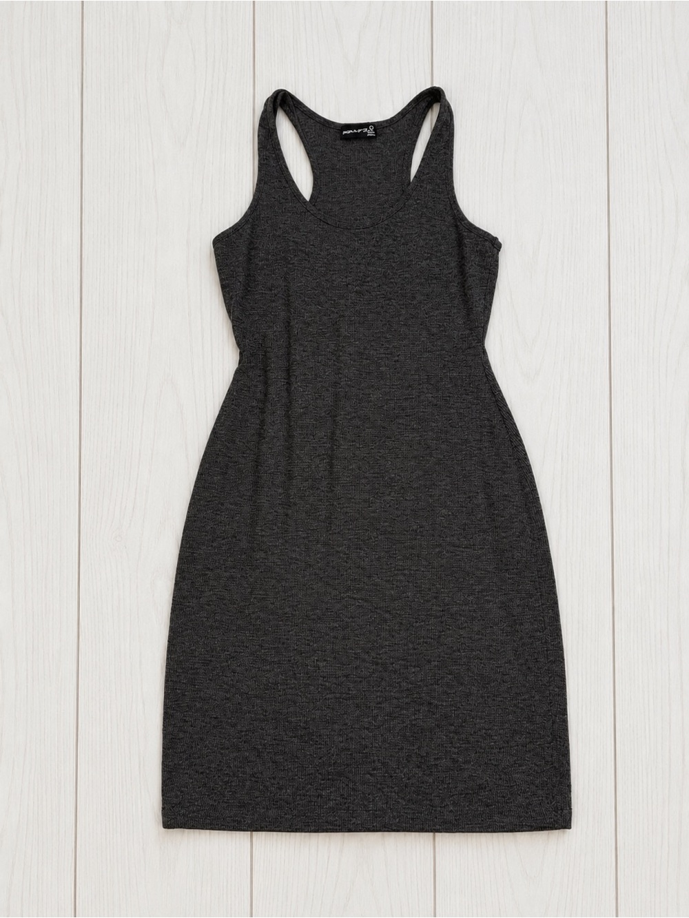 Popular 21 Women’s Gray Knit Bodycon Dress L Scoop Neck Sleeveless Mini